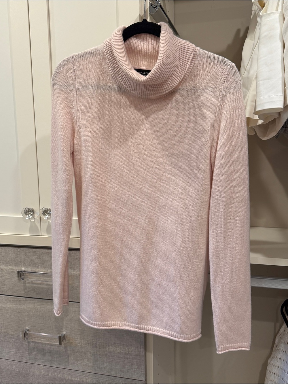 Banana Republic Light Pink Cashmere Turtleneck Sweater